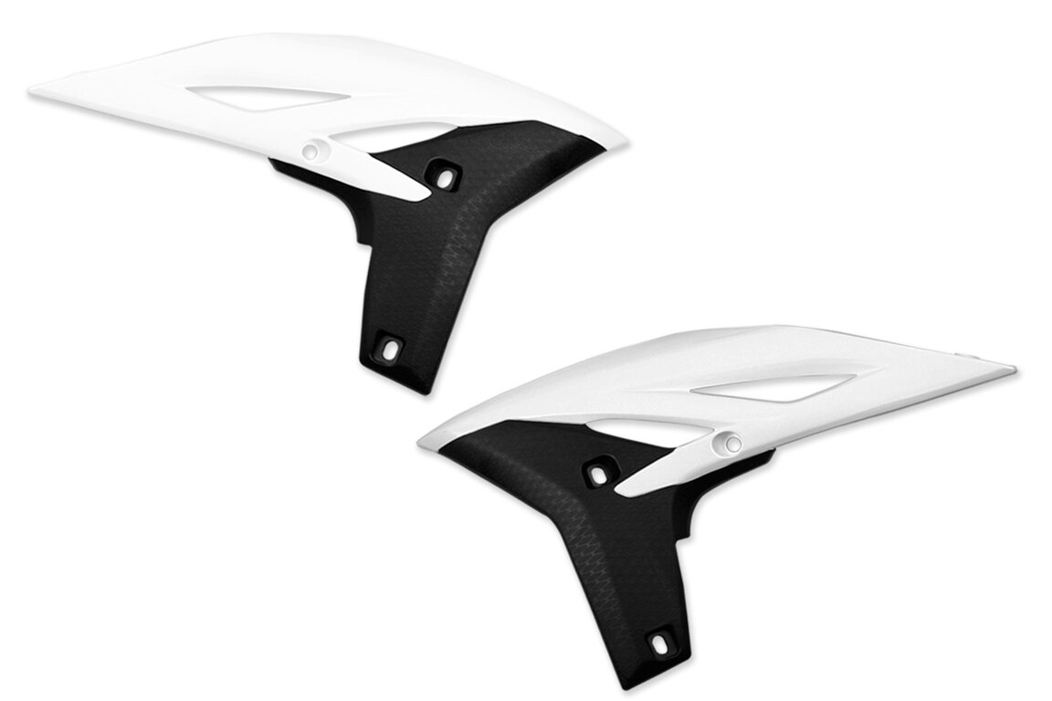 Polisport White / Black Radiator Shroud Set for 10-15 Yamaha WRF, YZ250F