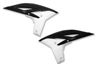 Polisport Black / White Radiator Shroud Set for 10-15 Yamaha WRF, YZ250F