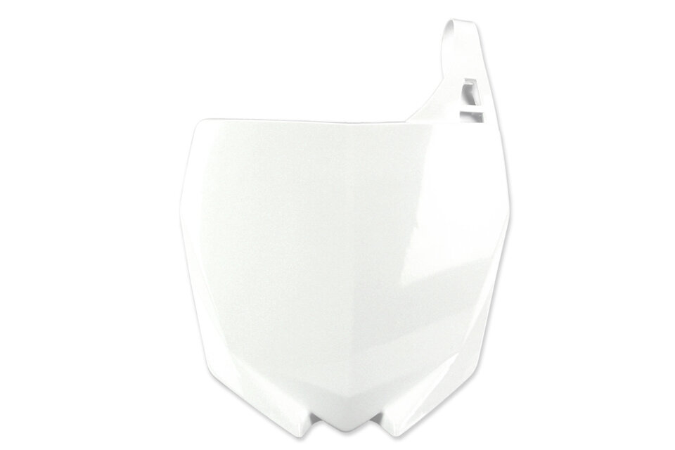 UFO White UFO Restyled Front Number Plate replacement plastics for 02-14 Yamaha YZ125, YZ250 dirt bikes