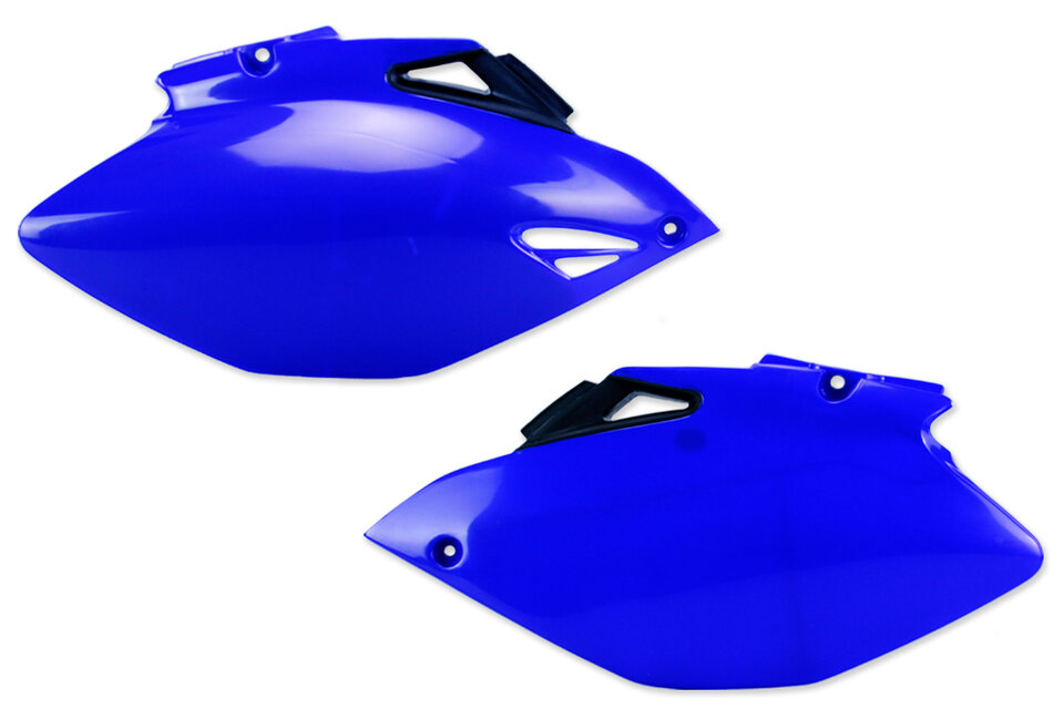 UFO Blue Side Number Plates replacement plastics for 06-09 Yamaha YZ250F, YZ450F dirt bikes