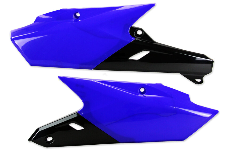 Polisport Blue / Black Side Number Plates replacement plastics for 14-19 Yamaha YZ250F, YZ450F dirt bikes