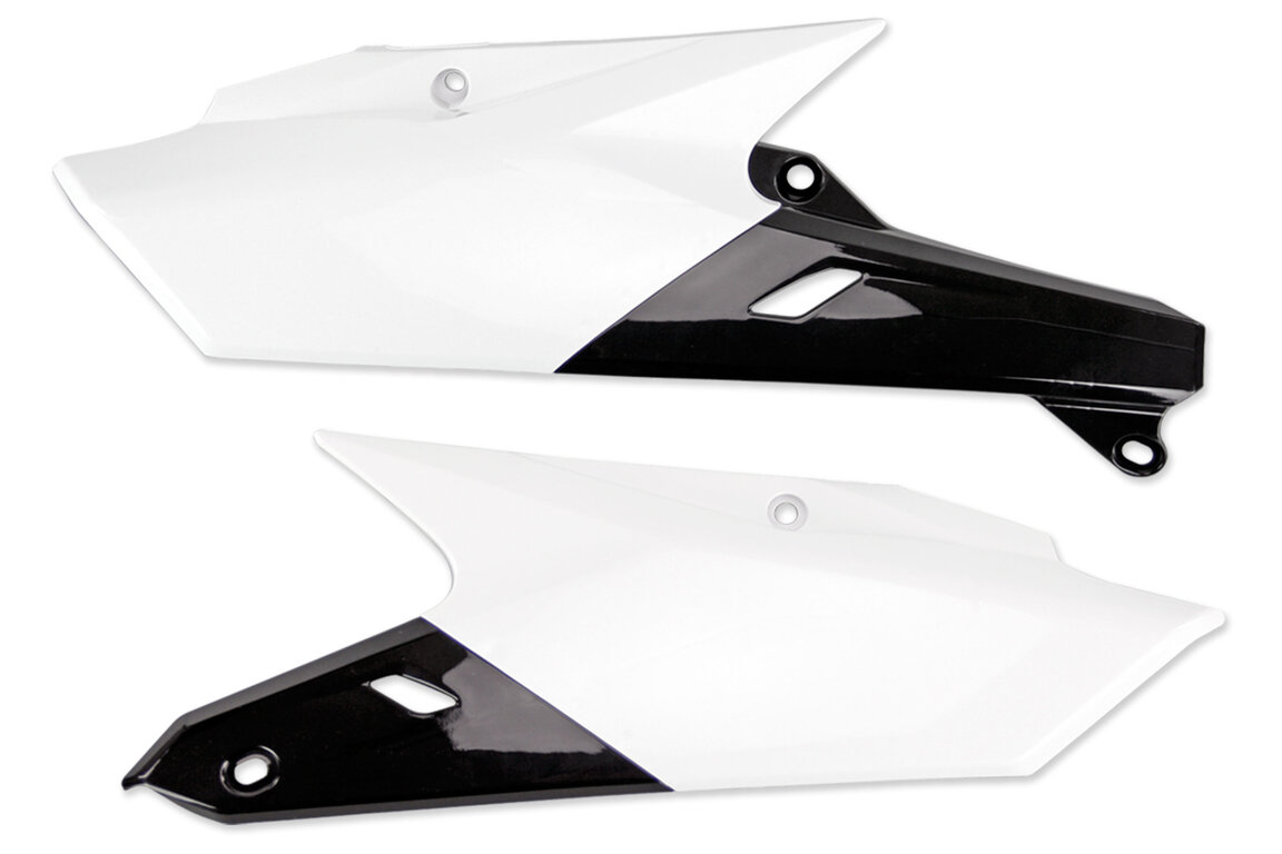 Polisport White / Black Side Number Plates for 14-19 Yamaha YZ250F, YZ450F