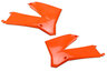 Polisport Orange Radiator Shroud Set replacement plastics for 06-12 KTM SX, SX85, XC dirt bikes