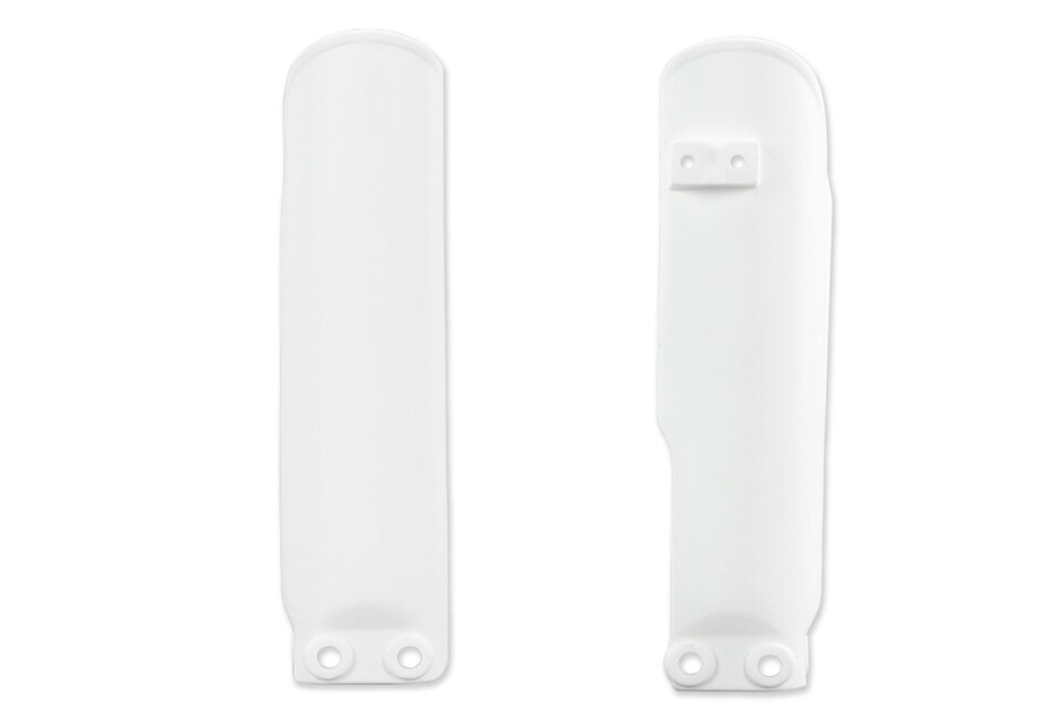 UFO White Lower Fork Guards for 02-24 GasGas, Husqvarna, KTM MC, MC-E, EE, TC, SX50, SX65, SX-E