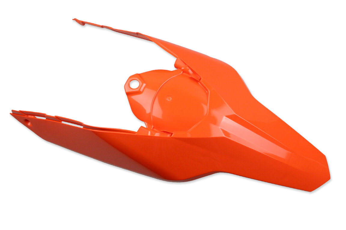 Polisport Orange Rear Fender / Side Number Plate for 07-11 KTM EXC, EXCF, SX, SXF, XC, XCF, XCW