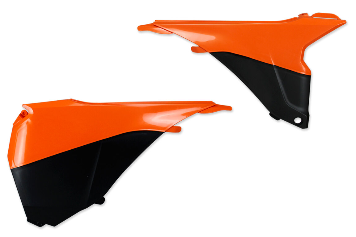 Polisport Orange / Black Airbox Covers for 12-16 KTM SX, SXF, XC, XCF