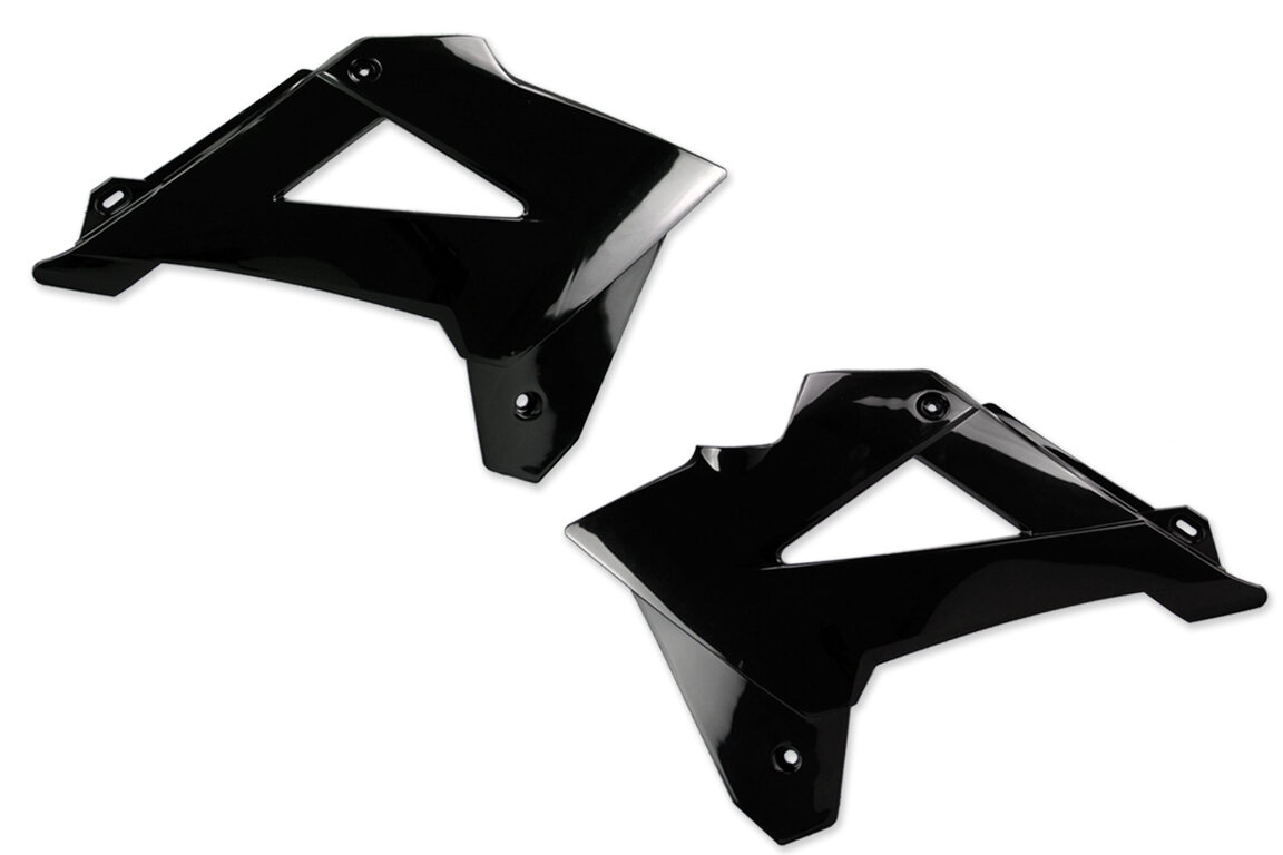 Polisport Black Radiator Shroud Set for 07-09 GasGas EC, MC, SM