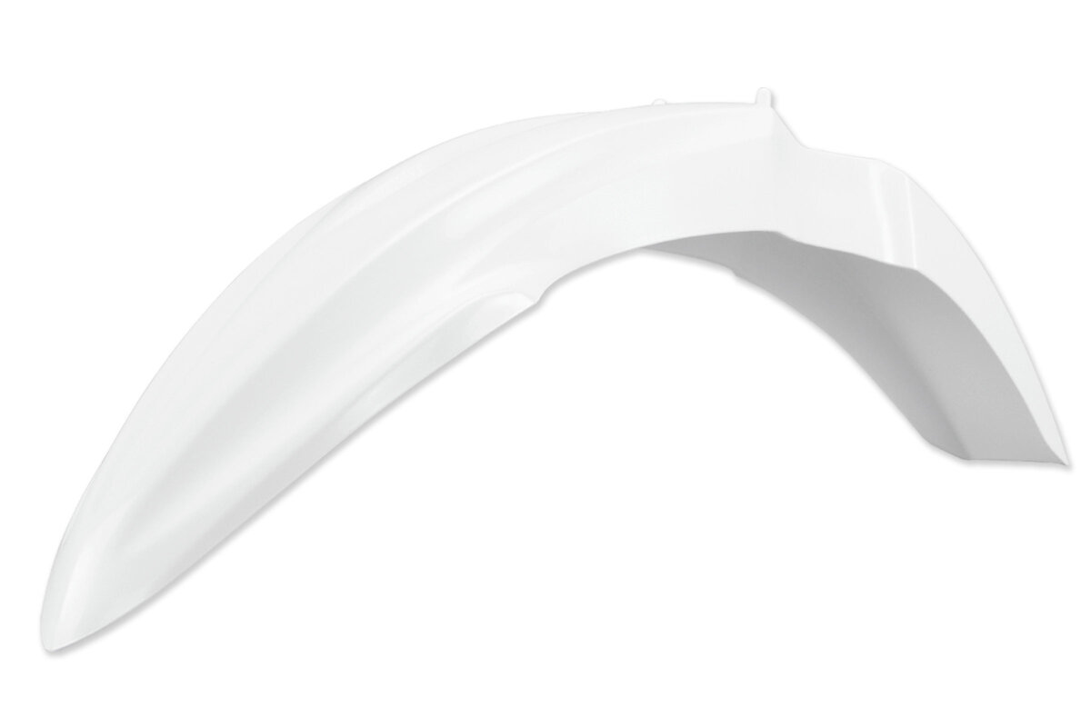 Polisport White Front Fender plastic for 14-25 Kawasaki KX100, KX112, KX85