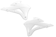 UFO Cream White Radiator Shroud Set for 14-21 Kawasaki KX100, KX85