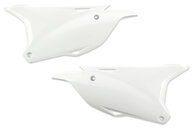 UFO Cream White Side Number Plates for 14-25 Kawasaki KX100, KX112, KX85