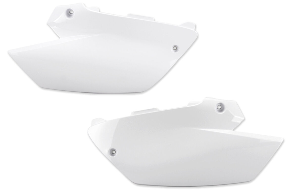 UFO White UFO Restyled UFO Restyled Side Number Plates for 02-14 Yamaha YZ125, YZ250