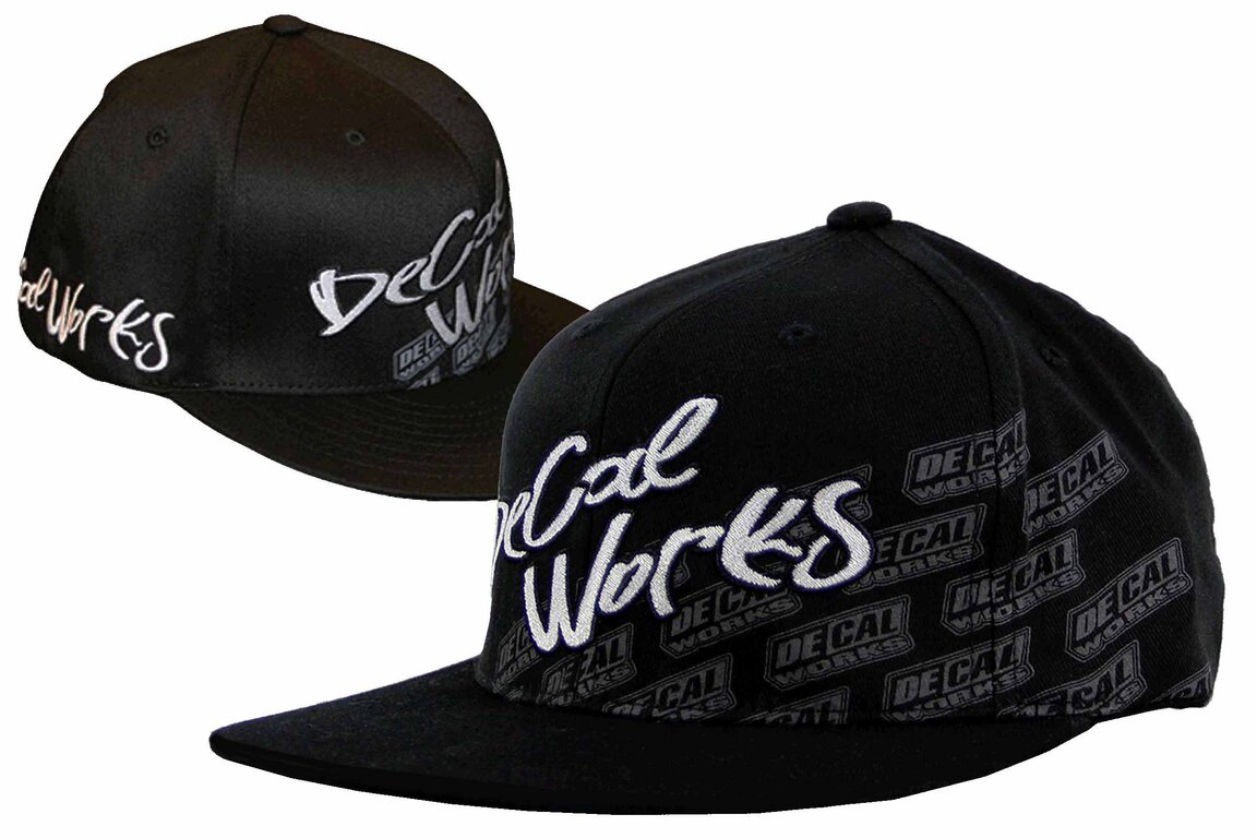 DeCal Works Black w/ White LG/XL Primo Hat