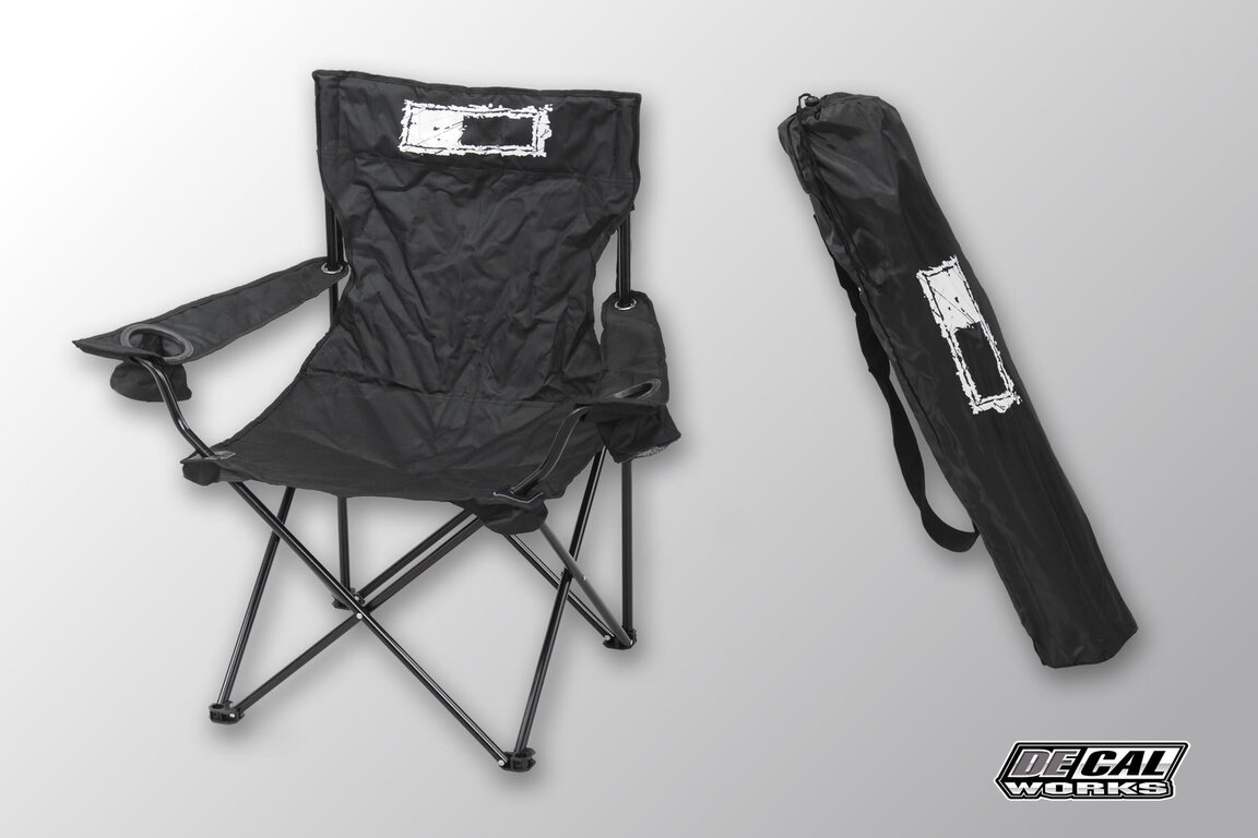 DeCal Works Black Folding Bag Chair