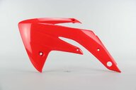 Left Side Polisport Red Radiator Shroud Set replacement plastics for 07-25 Honda CRF150 dirt bikes.