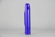 Left Side UFO Blue Lower Fork Guards replacement plastics for 05-07 Yamaha YZ125, YZ250, YZ250F, YZ450F dirt bikes.