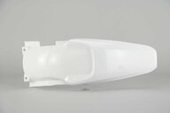 Polisport White Rear Fender replacement plastics for 07-25 Honda CRF150 dirt bikes 360 view