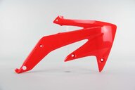 Right Side Polisport Red Radiator Shroud Set replacement plastics for 05-08 Honda CRF450 dirt bikes.