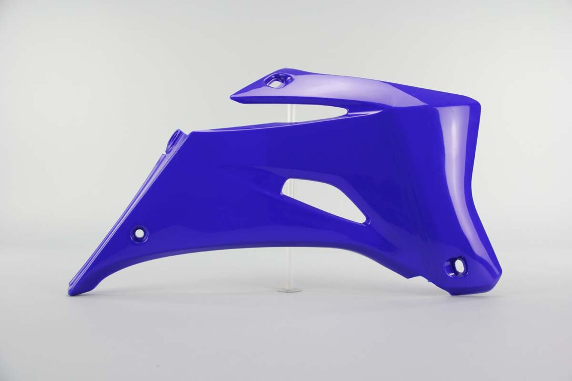 Right Side Polisport Blue Radiator Shroud Set replacement plastics for 06-09 Yamaha YZ250F, YZ450F dirt bikes.