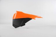 Polisport Orange / Black - Left Side Only Airbox Covers replacement plastics for 13-17 KTM SX85 dirt bikes 360 view