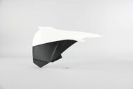 Polisport White / Black - Left Side Only Airbox Covers replacement plastics for 13-17 KTM SX85 dirt bikes 360 view