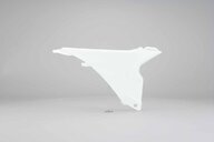 Right Side Polisport White Airbox Covers replacement plastics for 12-16 KTM SX, SXF, XC, XCF dirt bikes.