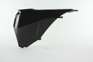 Right Side Polisport Black Airbox Covers replacement plastics for 12-16 KTM SX, SXF, XC, XCF dirt bikes.