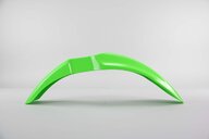 UFO Green Restyled Front Fender replacement plastics for 01-13 Kawasaki KX100, KX85 dirt bikes 360 view