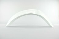 UFO White Front Fender replacement plastics for 00-03 Honda CR125, CR250, CRF450 dirt bikes 360 view