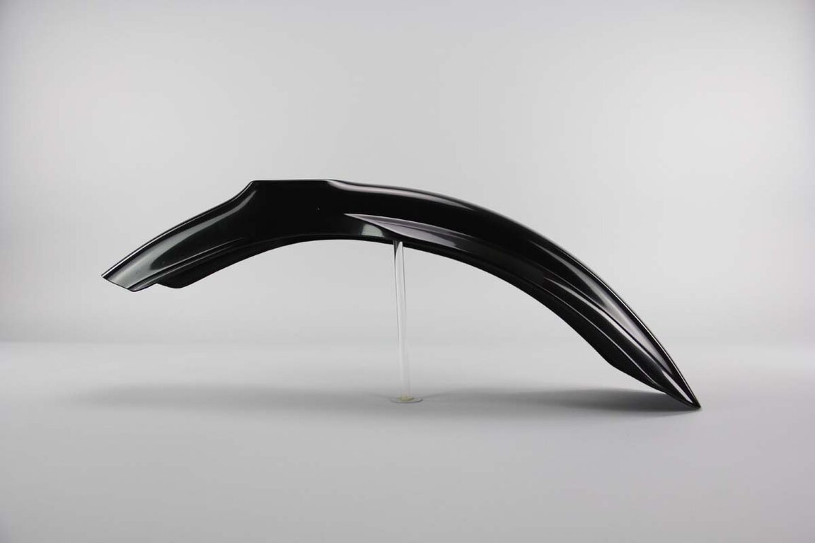 UFO Black Front Fender replacement plastics for 03-07 Honda CR85 dirt bikes 360 view