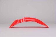 Polisport Red Front Fender replacement plastics for 04-25 Honda CRF50 dirt bikes 360 view