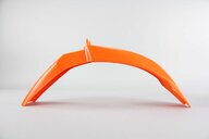 Polisport Orange Front Fender replacement plastics for 03-12 KTM SX, SX85, XC dirt bikes 360 view