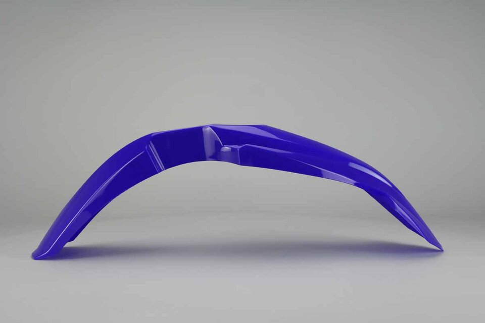 Polisport Blue Front Fender replacement plastics for 02-23 Yamaha WRF, YZ125, YZ250, YZ250F, YZ450F dirt bikes 360 view