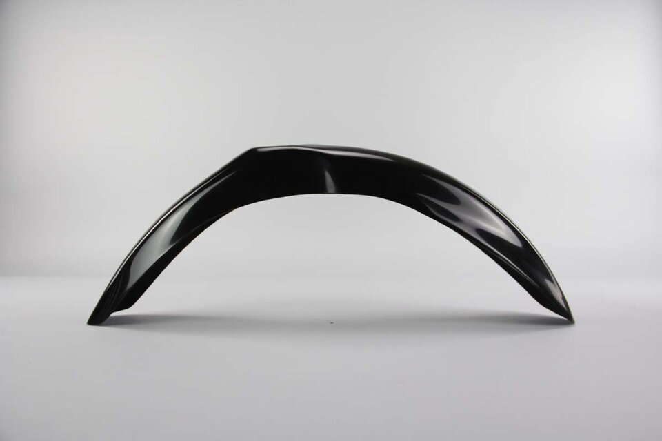 UFO Black Front Fender replacement plastics for 00-24 Suzuki RM80, RM85 dirt bikes 360 view