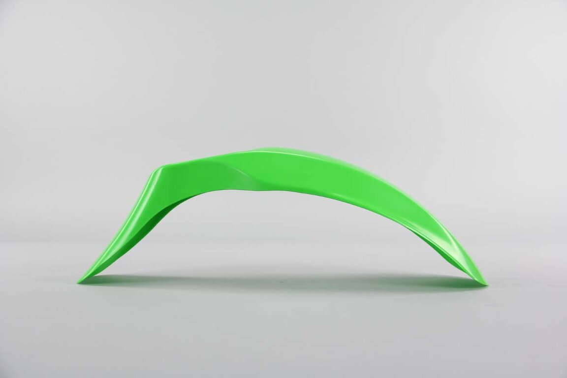 Polisport Green Front Fender replacement plastics for 02-09 Kawasaki KLX110 dirt bikes 360 view