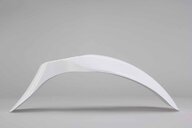 Polisport White Front Fender replacement plastics for 02-09 Kawasaki KLX110 dirt bikes 360 view