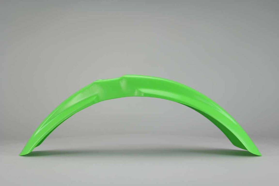 Polisport Green Front Fender replacement plastics for 99-02 Kawasaki KX dirt bikes 360 view