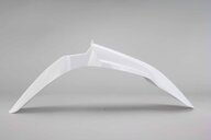 Polisport White Front Fender replacement plastics for 08-18 Suzuki RMZ250, RMZ450 dirt bikes 360 view