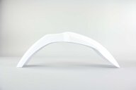 UFO White Front Fender replacement plastics for 02-14 Yamaha YZ85 dirt bikes 360 view