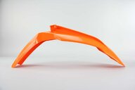 Polisport Orange Front Fender replacement plastics for 12-16 KTM EXC, EXCF, SX, SXF, XC, XCF, XCW dirt bikes 360 view