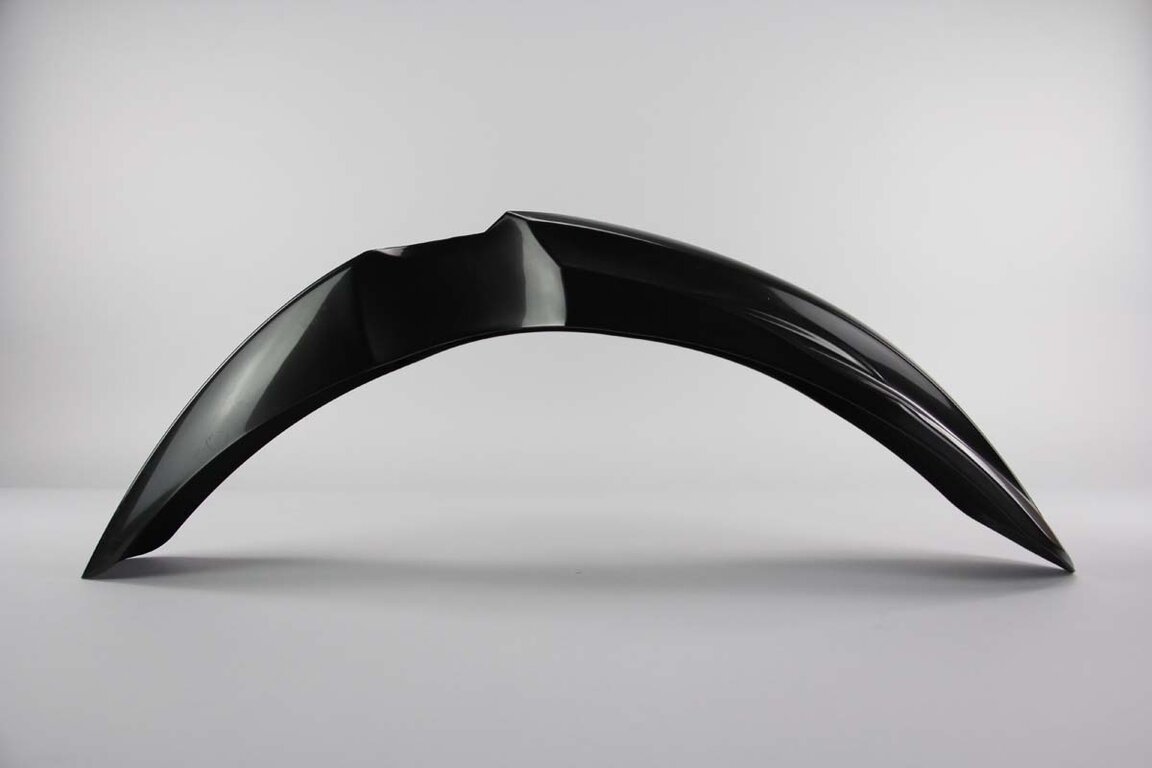 Polisport Black Front Fender replacement plastics for 13-16 Kawasaki KX250F, KX450F dirt bikes 360 view