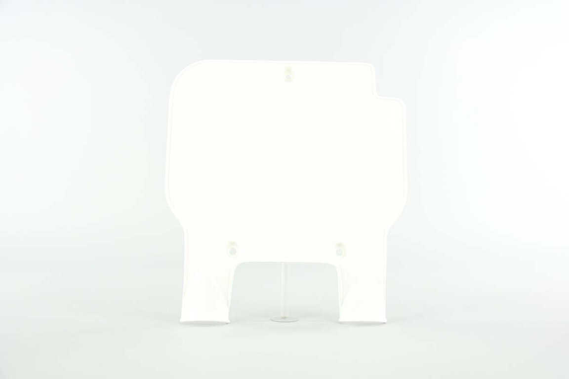 UFO White Front Number Plate replacement plastics for 89-95 Kawasaki KX dirt bikes 360 view