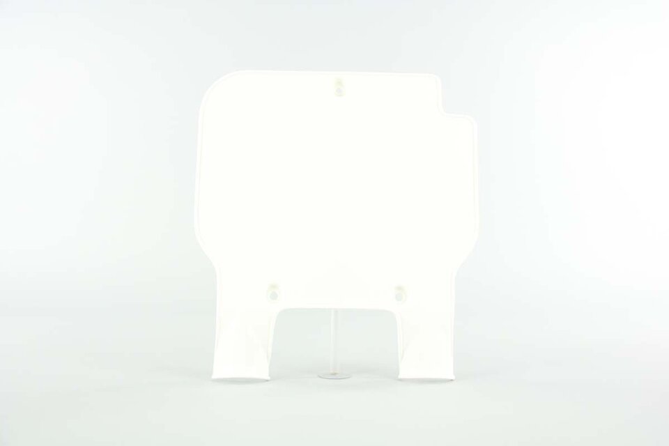 UFO White Front Number Plate replacement plastics for 89-95 Kawasaki KX dirt bikes 360 view