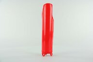 Right Side Polisport Red Lower Fork Guards replacement plastics for 90-18 Honda CR125, CR250, CR500, CRF250, CRF450 dirt bikes.