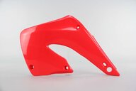 Left Side Polisport Red Radiator Shroud Set replacement plastics for 00-01 Honda CR125, CR250 dirt bikes.