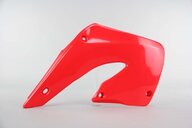 Right Side Polisport Red Radiator Shroud Set replacement plastics for 00-01 Honda CR125, CR250 dirt bikes.