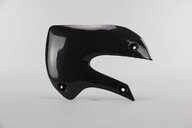 Left Side UFO Black Radiator Shroud Set replacement plastics for 00-25 Kawasaki, Suzuki KLX110, KX65, RM65 dirt bikes.