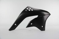 Right Side UFO Black Radiator Shroud Set replacement plastics for 06-08 Kawasaki KX450F dirt bikes.