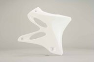 Right Side Polisport White Radiator Shroud Set replacement plastics for 02-14 Yamaha YZ125, YZ250 dirt bikes.