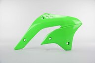 Right Side Polisport Green Radiator Shroud Set replacement plastics for 06-08 Kawasaki KX450F dirt bikes.