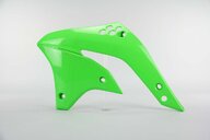 Left Side Polisport Green Radiator Shroud Set replacement plastics for 06-08 Kawasaki KX450F dirt bikes.